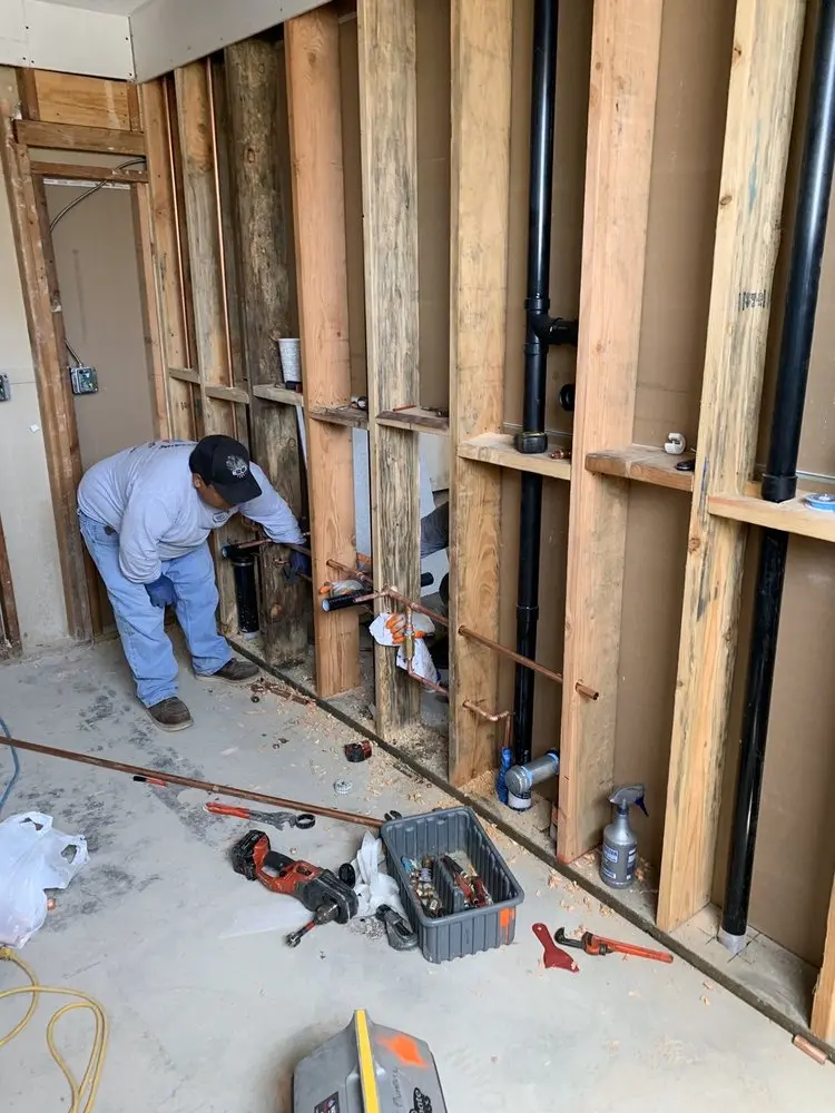 Commercial rough-in plumbing for Gas Line Repair in H and H Corner